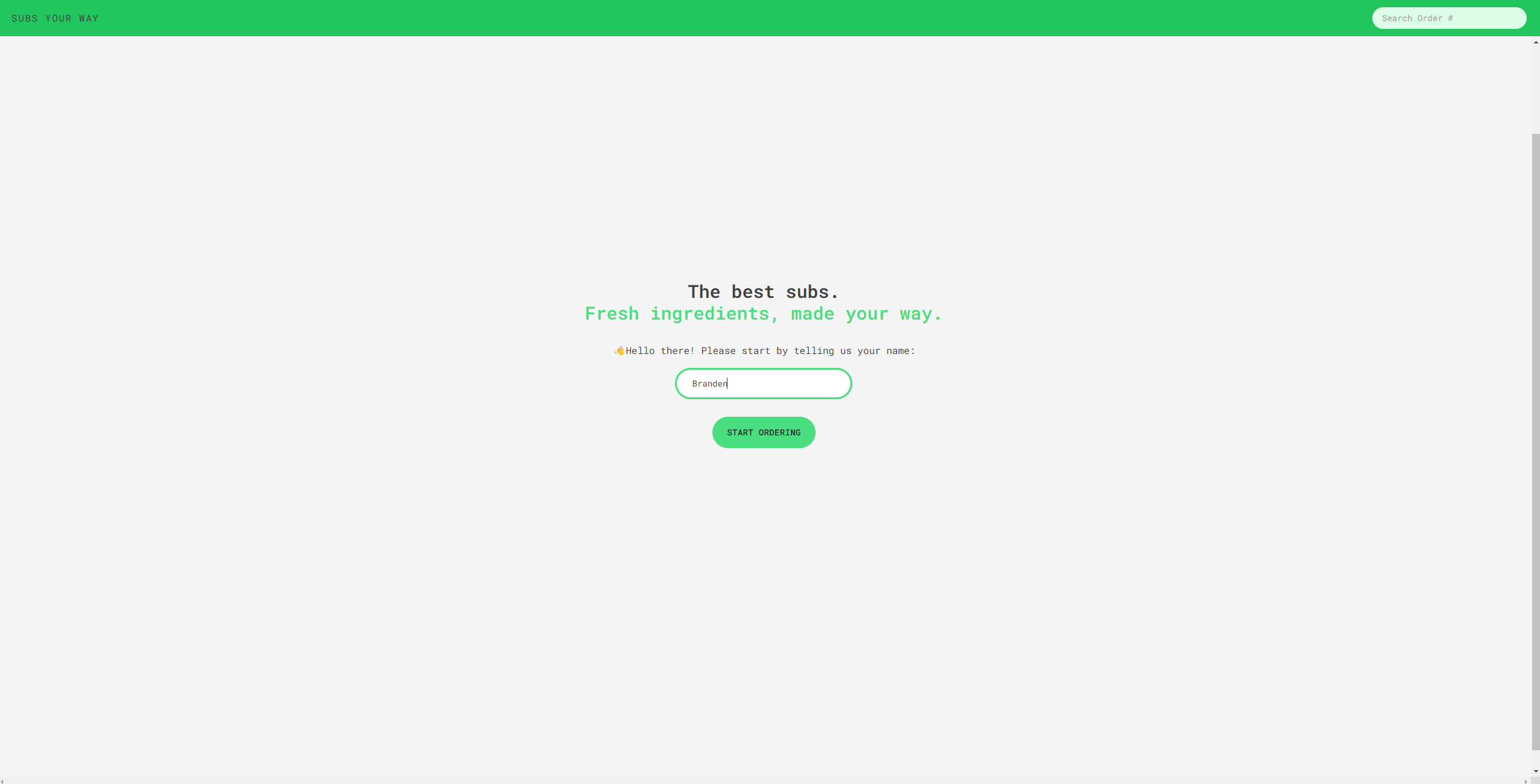 screenshot of home
